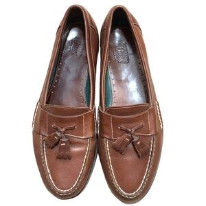 Vtg G.H. Bass & Co. Weejuns Roosevelt Men Brown Leather Tassel Shoes  10.5 D